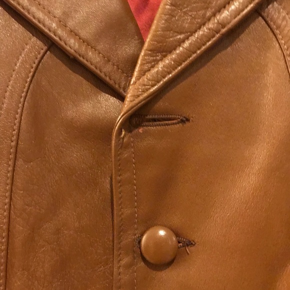 Cabretta Glove Leather Jacket - Honey Color Sz 42 - Picture 13 of 15